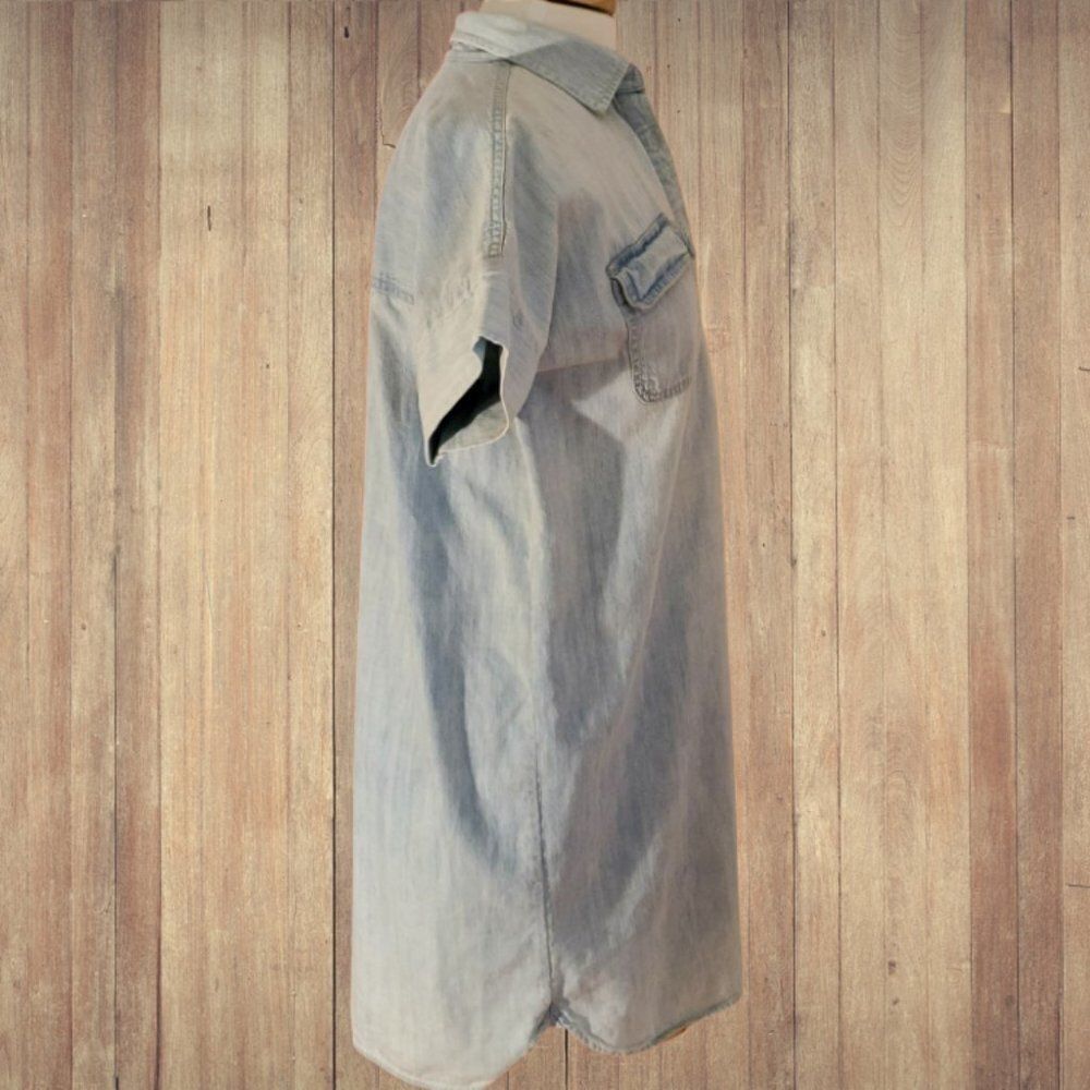 Chaps Ralph Lauren Tunic Denim Shirt Dress - Size M - Picture 3 of 7